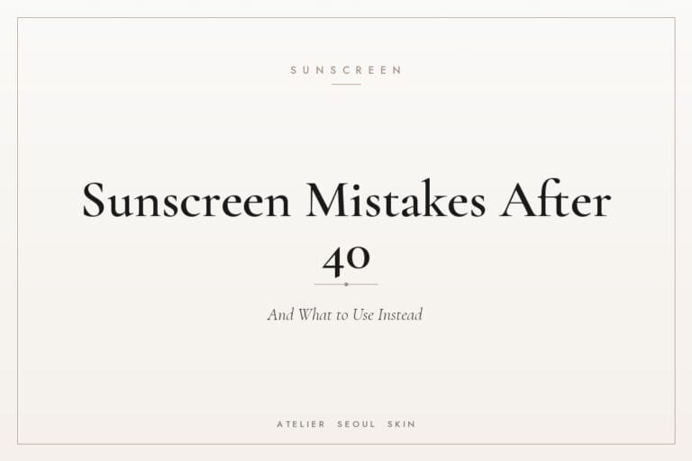 Sunscreen mistakes after 40 korean SPF — Atelier Seoul Skin