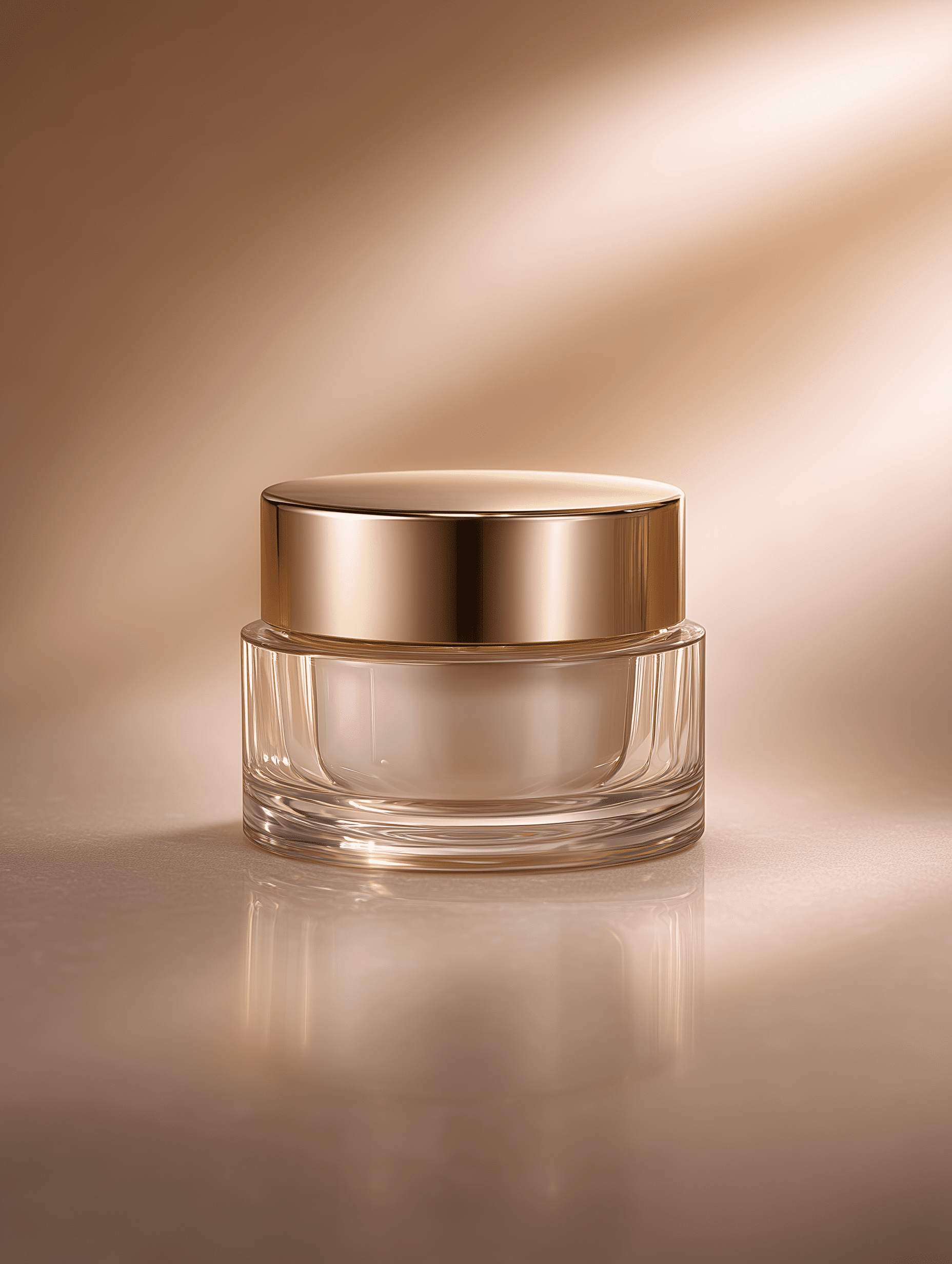 PDRN molecule structure and korean skincare bottle on marble background