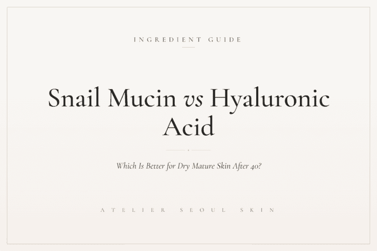 Snail mucin vs hyaluronic acid for dry mature skin after 40 — Atelier Seoul Skin