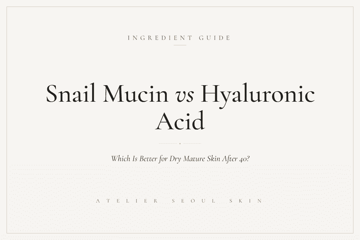 Snail mucin vs hyaluronic acid for dry mature skin after 40 — Atelier Seoul Skin