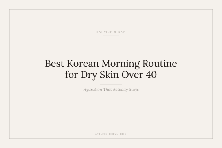 The Best Korean Morning Routine for Dry Skin Over 40 (Hydration That Actually Stays)