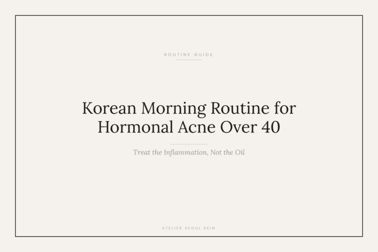 Korean Morning Routine for Hormonal Acne Over 40 (Treat the Inflammation, Not the Oil)