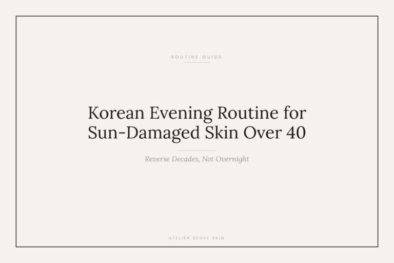 Korean Evening Routine for Sun-Damaged Skin Over 40 (Reverse Decades, Not Overnight)