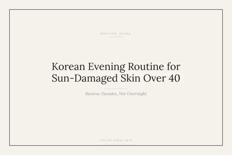 Korean Evening Routine for Sun-Damaged Skin Over 40 (Reverse Decades, Not Overnight)
